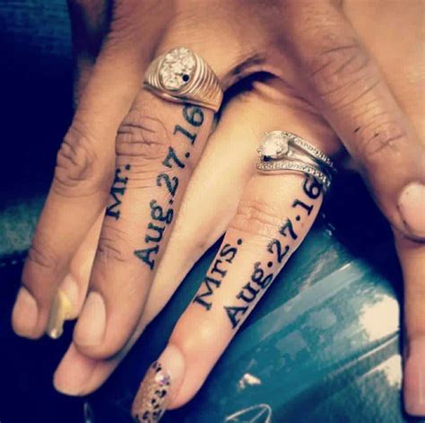 marriage tattoos designs|husband and wife finger tattoos.